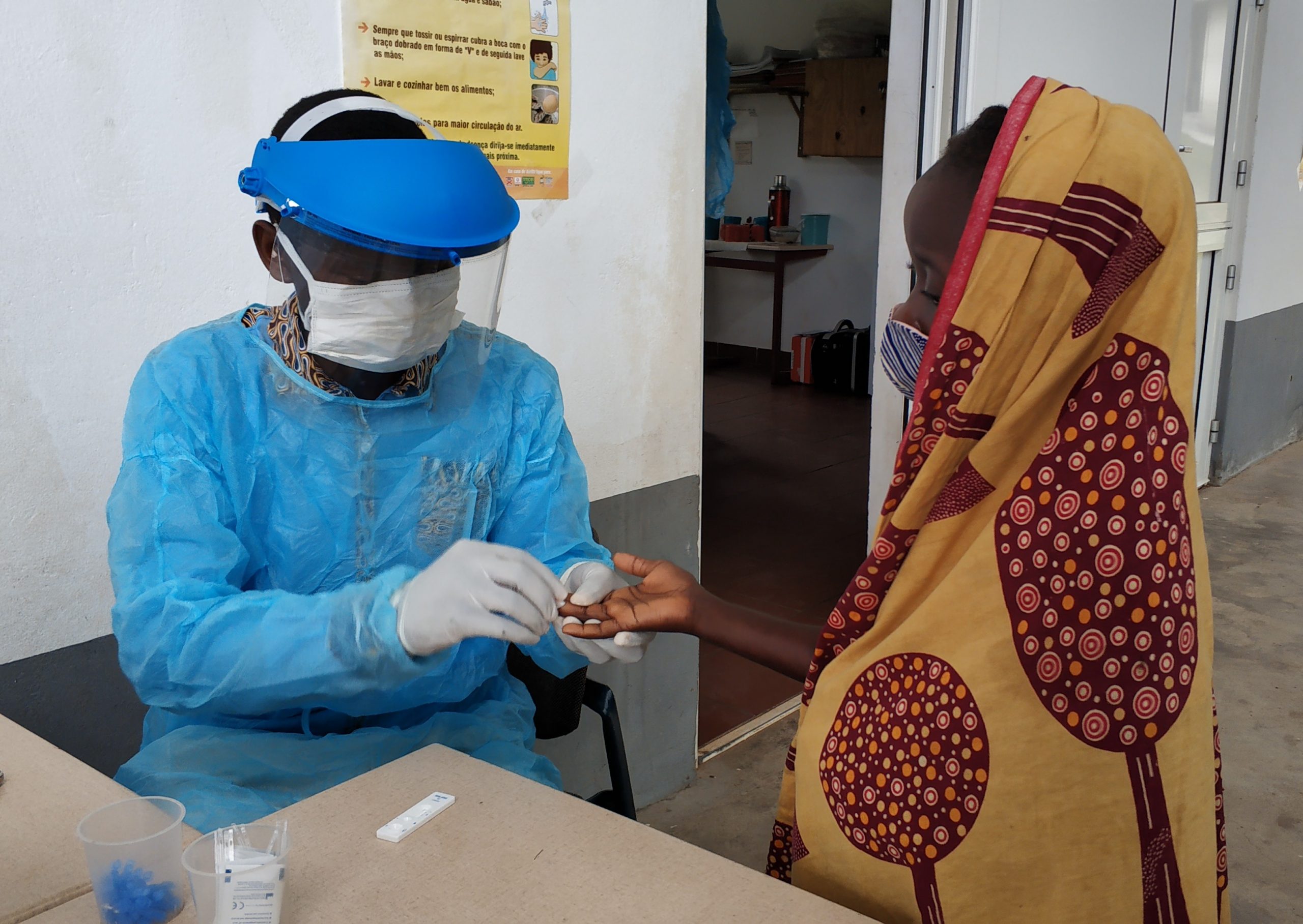 Performing a rapid malaria test