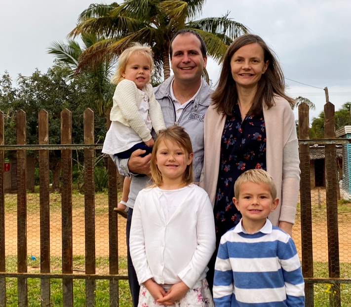 Mr Yoann and Dr Rebecca with their children